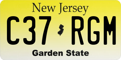 NJ license plate C37RGM