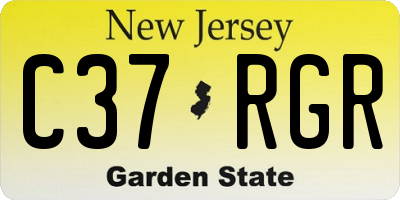 NJ license plate C37RGR