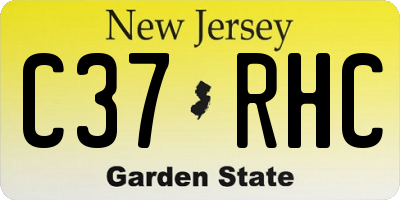 NJ license plate C37RHC