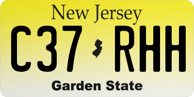 NJ license plate C37RHH