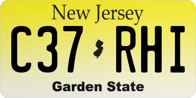 NJ license plate C37RHI