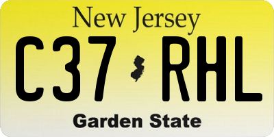 NJ license plate C37RHL