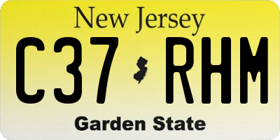 NJ license plate C37RHM