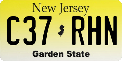 NJ license plate C37RHN
