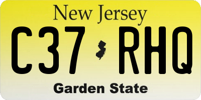 NJ license plate C37RHQ