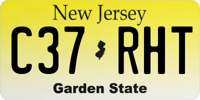 NJ license plate C37RHT