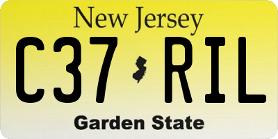NJ license plate C37RIL