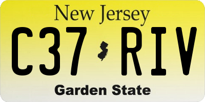 NJ license plate C37RIV