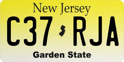NJ license plate C37RJA