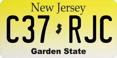 NJ license plate C37RJC
