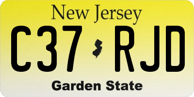 NJ license plate C37RJD