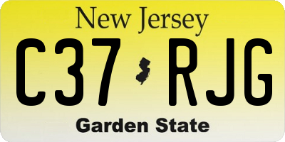 NJ license plate C37RJG