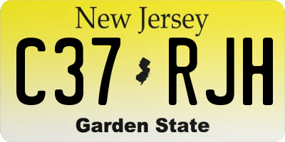 NJ license plate C37RJH