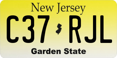 NJ license plate C37RJL