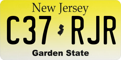 NJ license plate C37RJR
