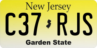 NJ license plate C37RJS