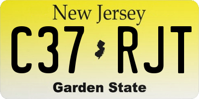 NJ license plate C37RJT