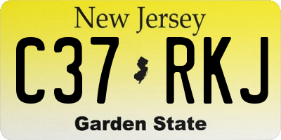 NJ license plate C37RKJ