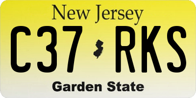 NJ license plate C37RKS