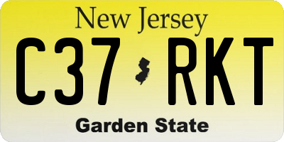 NJ license plate C37RKT