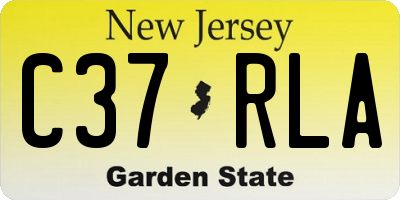 NJ license plate C37RLA