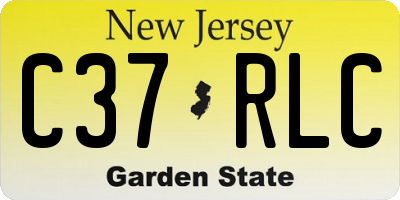 NJ license plate C37RLC