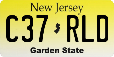 NJ license plate C37RLD