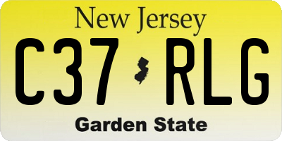 NJ license plate C37RLG