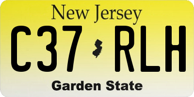 NJ license plate C37RLH