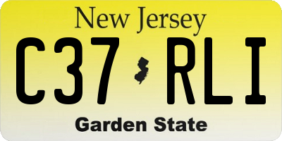 NJ license plate C37RLI