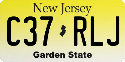 NJ license plate C37RLJ