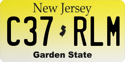 NJ license plate C37RLM