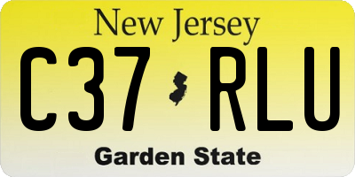 NJ license plate C37RLU