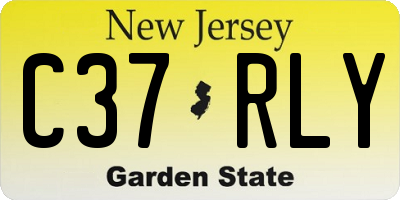 NJ license plate C37RLY