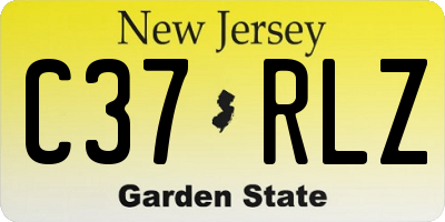 NJ license plate C37RLZ