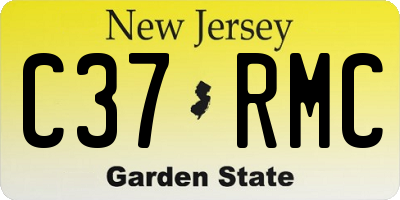 NJ license plate C37RMC