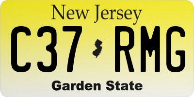 NJ license plate C37RMG
