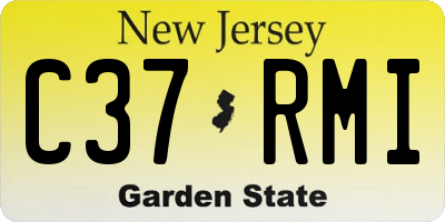 NJ license plate C37RMI