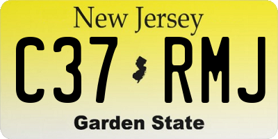 NJ license plate C37RMJ