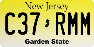NJ license plate C37RMM