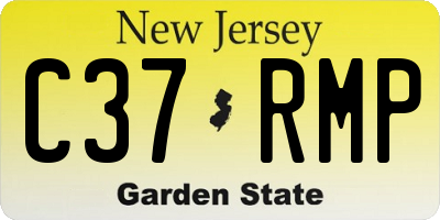 NJ license plate C37RMP