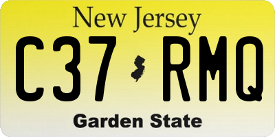 NJ license plate C37RMQ