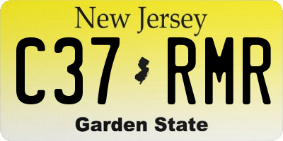 NJ license plate C37RMR