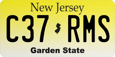 NJ license plate C37RMS