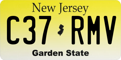 NJ license plate C37RMV