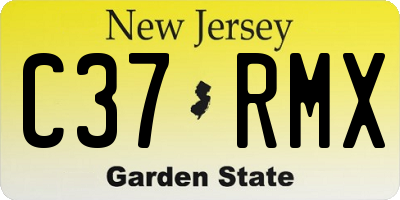 NJ license plate C37RMX
