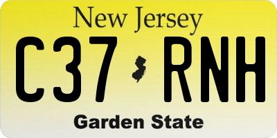 NJ license plate C37RNH