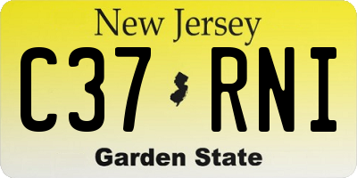 NJ license plate C37RNI