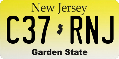 NJ license plate C37RNJ