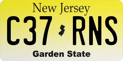 NJ license plate C37RNS